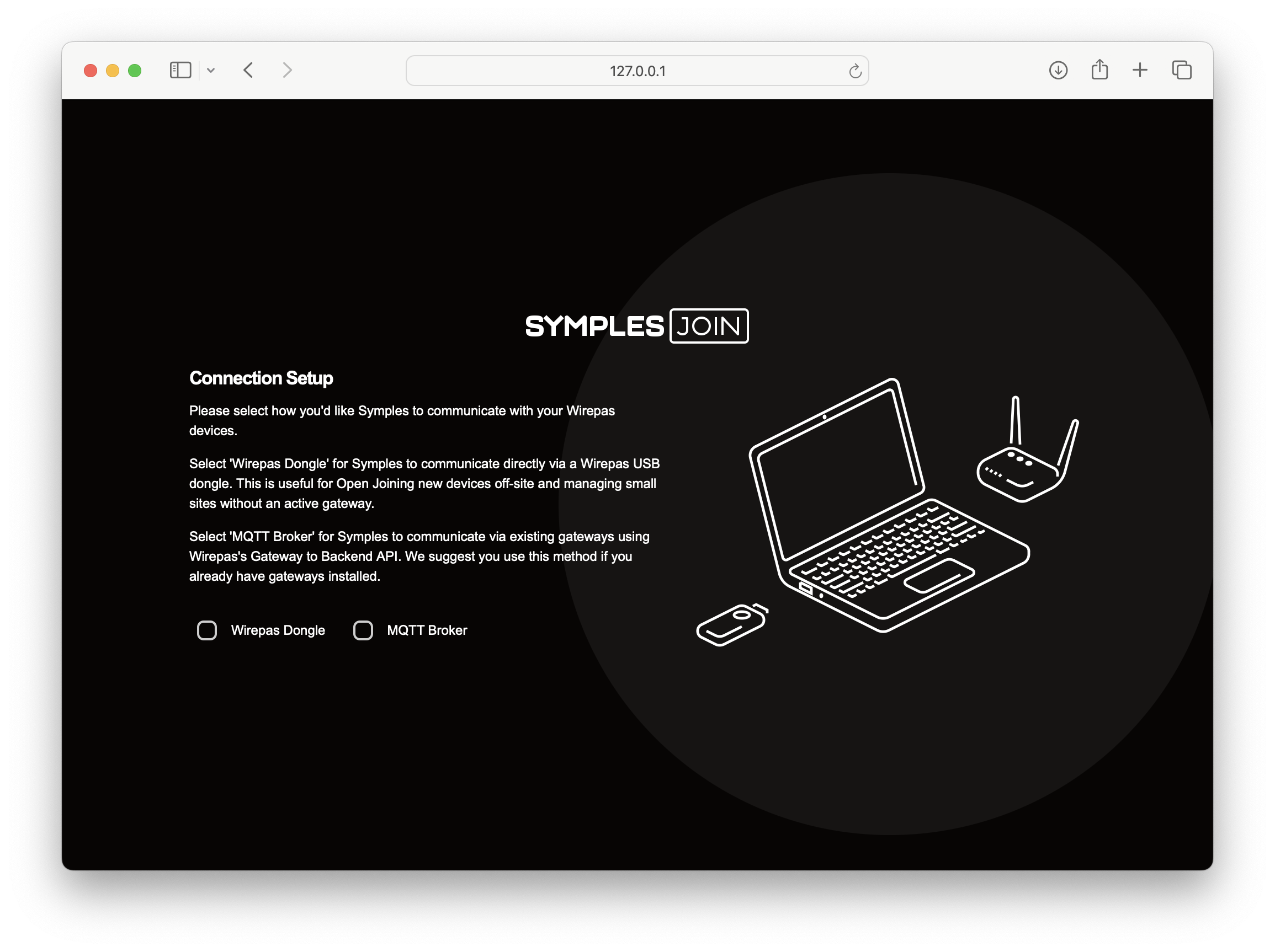 Choose how to connect